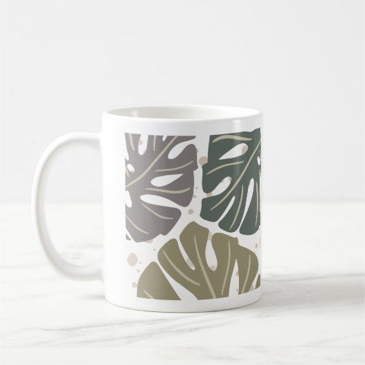 Pastel Boho Abstrakte Bio ästhetische Tasse (Links)