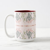 Pastel Boho Blume Bouquet Zweifarbige Tasse (Links)