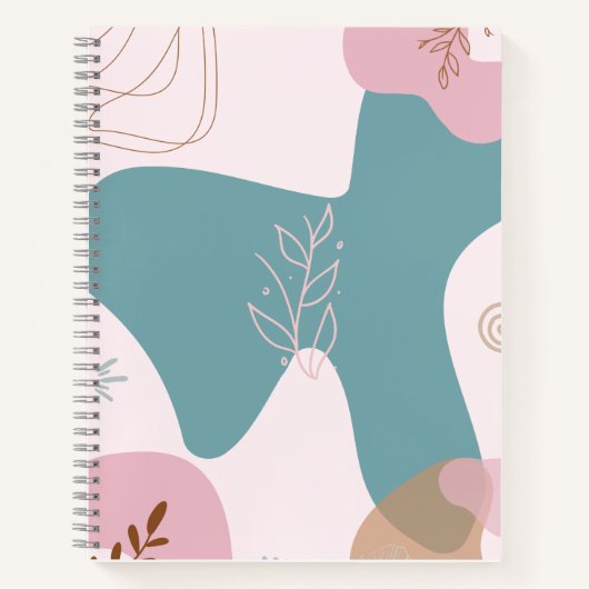 Pastel Boho Botanical Art Notizblock (Vorderseite)