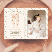 Pastel Boho Bow Birthday Bash Foto Einladung
