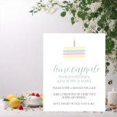 Pastel boho cake 1st Birthday Time Kapsel Poster