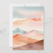 Pastel Boho Desert Wedding Einladung (Rückseite)