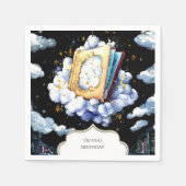 Pastel Boho Enchanted Storybook Birthday Serviette (Vorderseite)