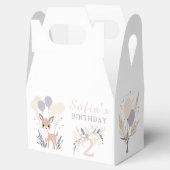 Pastel Boho Fawn und Balloons Geburtstag Geschenkschachtel (Geöffnet)