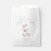 Pastel Boho Fawn und Balloons Geburtstag Geschenktütchen (Vorderseite)