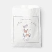Pastel Boho Fawn und Balloons Geburtstag Geschenktütchen (Vorderseite)