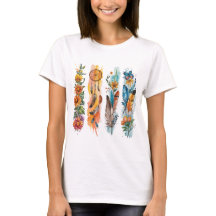 PASTEL BOHO FEATHERS AND YELLOW SUNFLOWERS