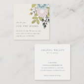 Pastel Boho Floral vielen Dank für die Ermäßigung Quadratische Visitenkarte (Vorne/Hinten)