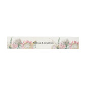 Pastel Boho Floral Wedding Einladung Bauch Band (Flach)