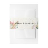 Pastel Boho Floral Wedding Einladung Bauch Band (Vorderseite Beispiel)