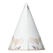 Pastel Boho Fox und Balloons zum Geburtstag Partyhütchen (Rückseite)