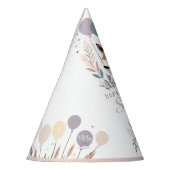 Pastel Boho Fox und Balloons zum Geburtstag Partyhütchen (Links)