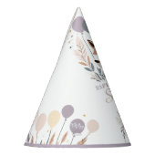 Pastel Boho Fox und Balloons zum Geburtstag Partyhütchen (Links)