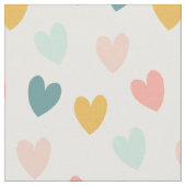 Pastel Boho Hearts-Pinks, Blues, Gold Stoff (Nahaufnahme)