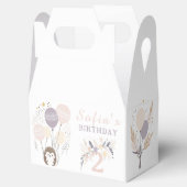 Pastel Boho Igel und Balloons Geburtstag Geschenkschachtel (Geöffnet)
