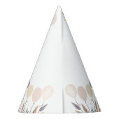 Pastel Boho Igel und Balloons Geburtstag Partyhütchen (Rückseite)