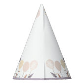 Pastel Boho Igel und Balloons Geburtstag Partyhütchen (Rückseite)
