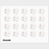 Pastel Boho Igel und Balloons Geburtstag Runder Aufkleber (Blatt)