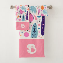 Pastel BOHO Mit Monogramm Name des botanischen Mus