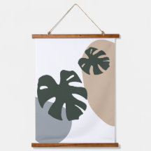 Pastel Boho Monstera Verlasst Bio ästhetische Wal