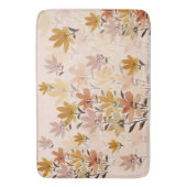 Pastel Boho Mustard Yellow Wildblumen Badematte (Vorderseite Vertikal)