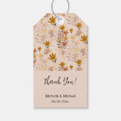 Pastel Boho Mustard Yellow Wildblumen Geschenkanhänger (Vorderseite)