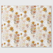Pastel Boho Mustard Yellow Wildblumen Geschenkpapier (Flach)
