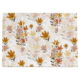 Pastel Boho Mustard Yellow Wildblumen Große Geschenktüte