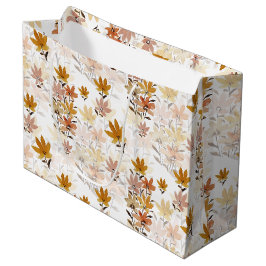 Pastel Boho Mustard Yellow Wildblumen Große Geschenktüte