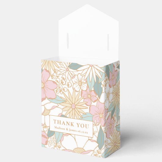 Pastel Boho Muster Brautparty Geschenkschachtel (Geöffnet)