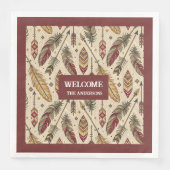 Pastel Boho Napkins Classic Tribal Individuelle Na Serviette (Vorderseite)