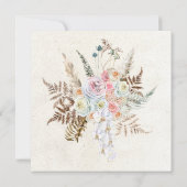 Pastel Boho Neutral Floral Elegant Save the Date (Rückseite)