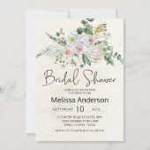 Pastel Boho Neutral Floral Elegantes Brautparty (Vorderseite)