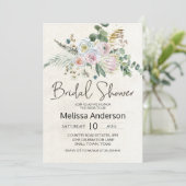 Pastel Boho Neutral Floral Elegantes Brautparty (Stehend Vorderseite)