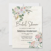 Pastel Boho Neutral Floral Elegantes Brautparty (Vorderseite)