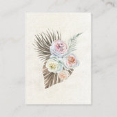Pastel Boho Neutral Floral Wedding Card Begleitkarte (Rückseite)