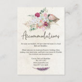 Pastel Boho Neutral Floral Wedding Card Begleitkarte (Vorderseite)