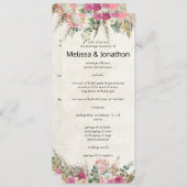 Pastel Boho Neutral Floral Wedding Program Programm (Vorne/Hinten)
