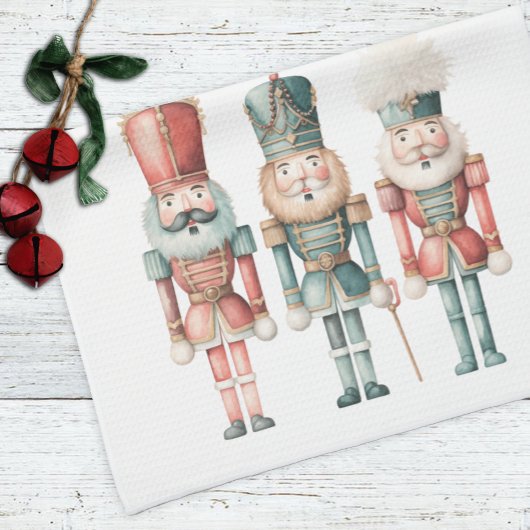 Pastel Boho Nutcracker Script Geschirrtuch