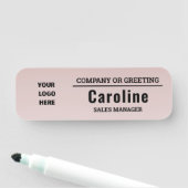 Pastel Boho Ombre individuell gestaltbarer Logomit Namensschild (Beispiel)