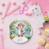 Pastel Boho Otter Birthday Pappteller (Party)