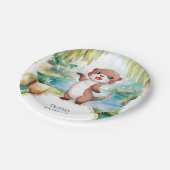 Pastel Boho Otter Birthday Pappteller (Schrägansicht)