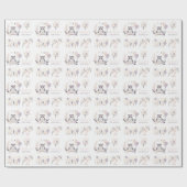 Pastel Boho Owl und Balloons Geburtstag Geschenkpapier (Flach)