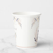 Pastel Boho Owl und Balloons Geburtstag Pappbecher (Rechts)