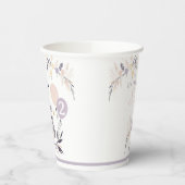 Pastel Boho Owl und Balloons Geburtstag Pappbecher (Links)