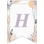 Pastel Boho Owl und Balloons Geburtstag Wimpelkette (Zweite Fahne)