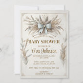 Pastel Boho Rabbit Einladung (Rückseite)