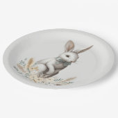 Pastel Boho Rabbit Pappteller (Schrägansicht)