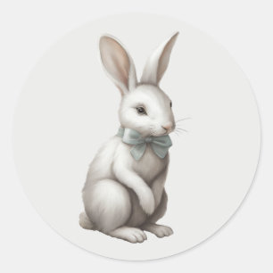 Pastel Boho Rabbit Runder Aufkleber