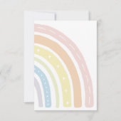 Pastel Boho Rainbow Birthday Dankeschön Karte (Rückseite)